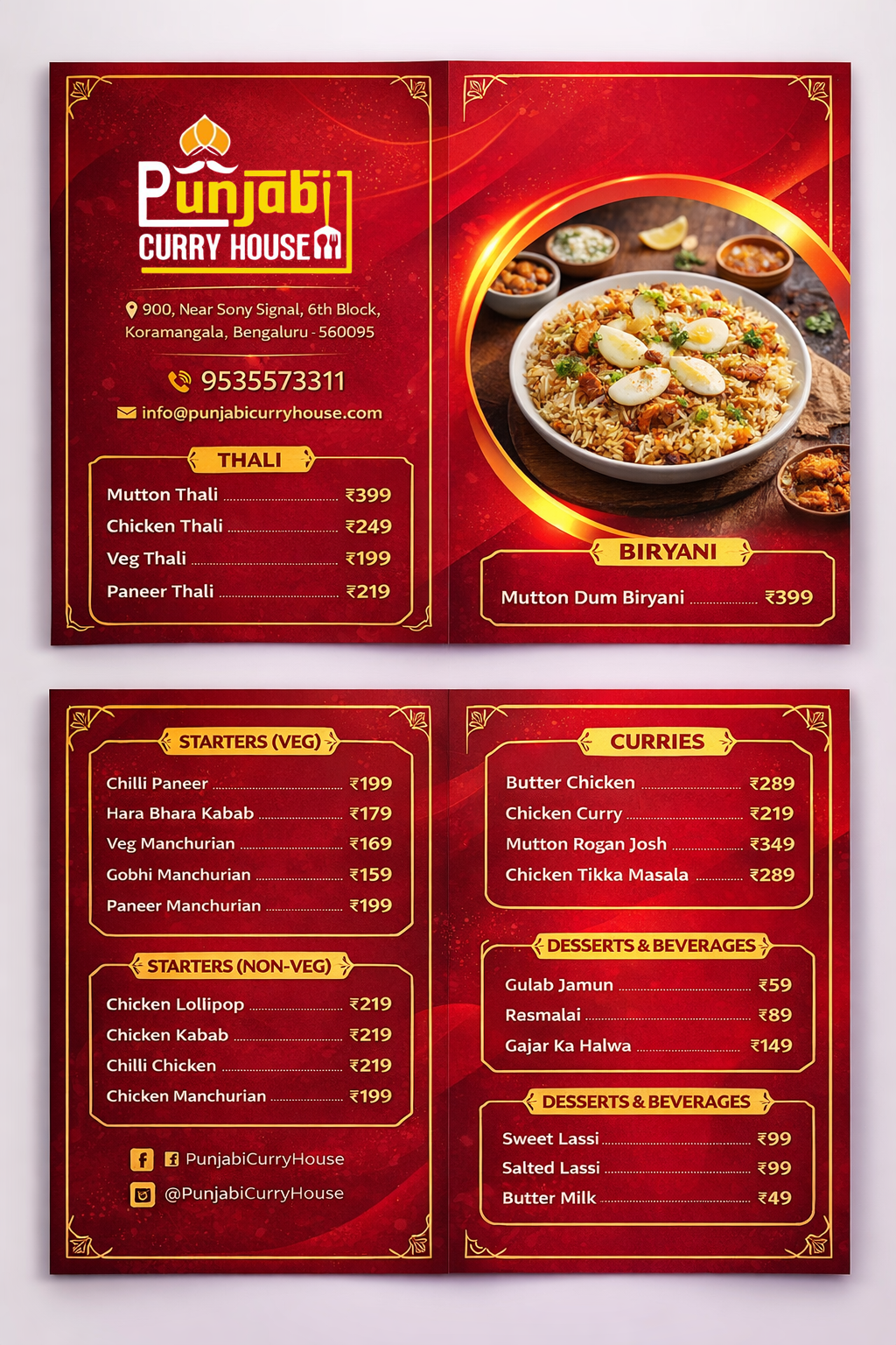 Punjabi Curry House Menu - Click to download